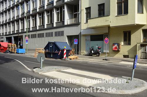 Einrichtung einer Halteverbotszone für eine Baustelle